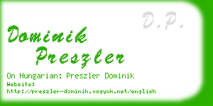 dominik preszler business card